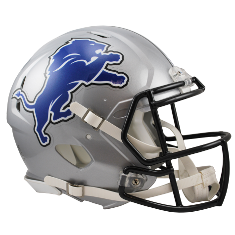 Official Detroit Lions Revolution Speed Authentic Football Helmet - NFL Licensed, Lightweight & Durable for Games, Collecting & Fan Display