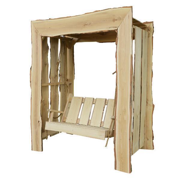 A & L Furniture Appalachian Arbor with Timberland Swing and Rope - Perfect for Backyard, Garden, and Outdoor Relaxation