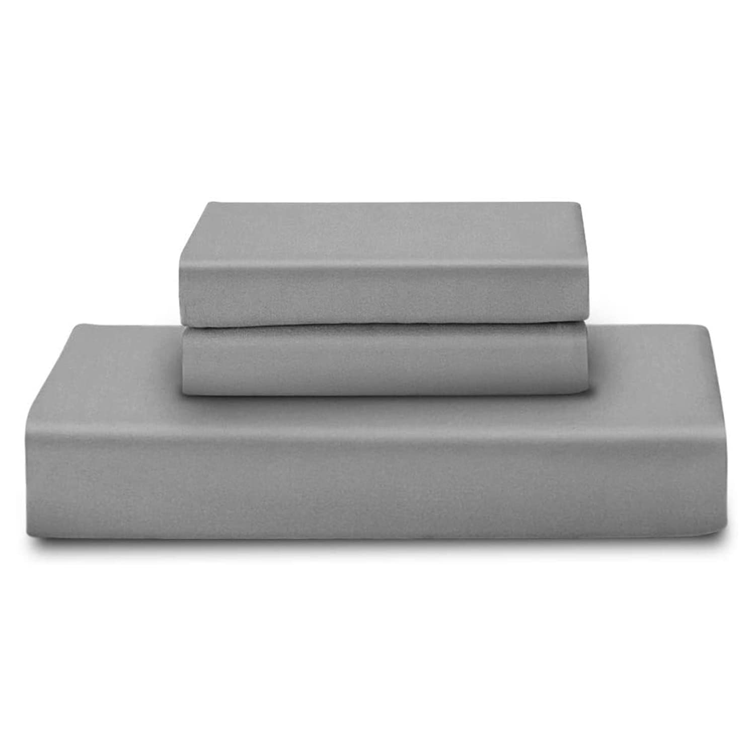 Premium King Size Bed Sheets Set - 4 Piece Ultra Soft Brushed Microfiber Bedding with Flat Sheet & Embroidered Pillowcases - Breathable & Wrinkle Resistant for Luxurious Comfort - Perfect for Master Bedroom, Guest Room & Hotel Use