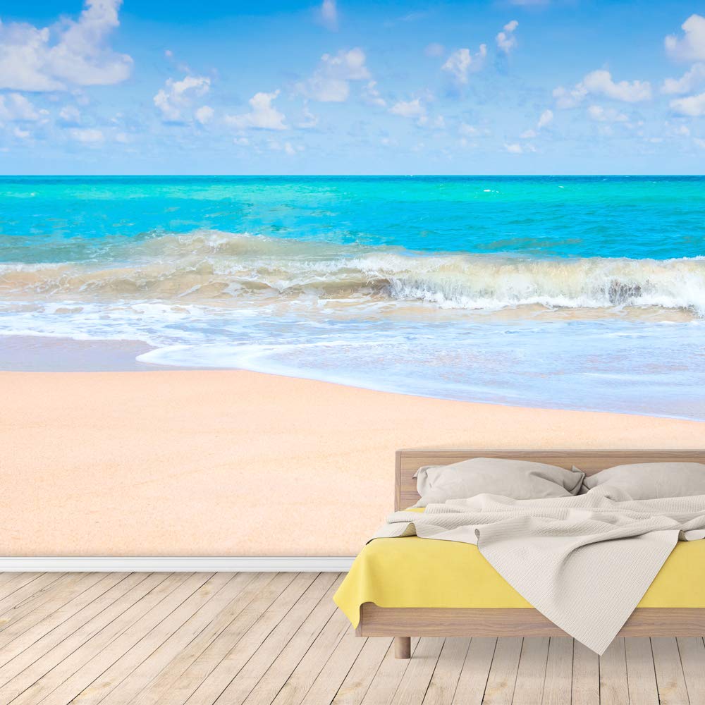 Romantic Beach Wall Mural - Removable Wallpaper Sticker for Bedroom & Living Room (66x96 inches) - Perfect for Home Decor, Accent Walls, and Coastal Theme Interior Design