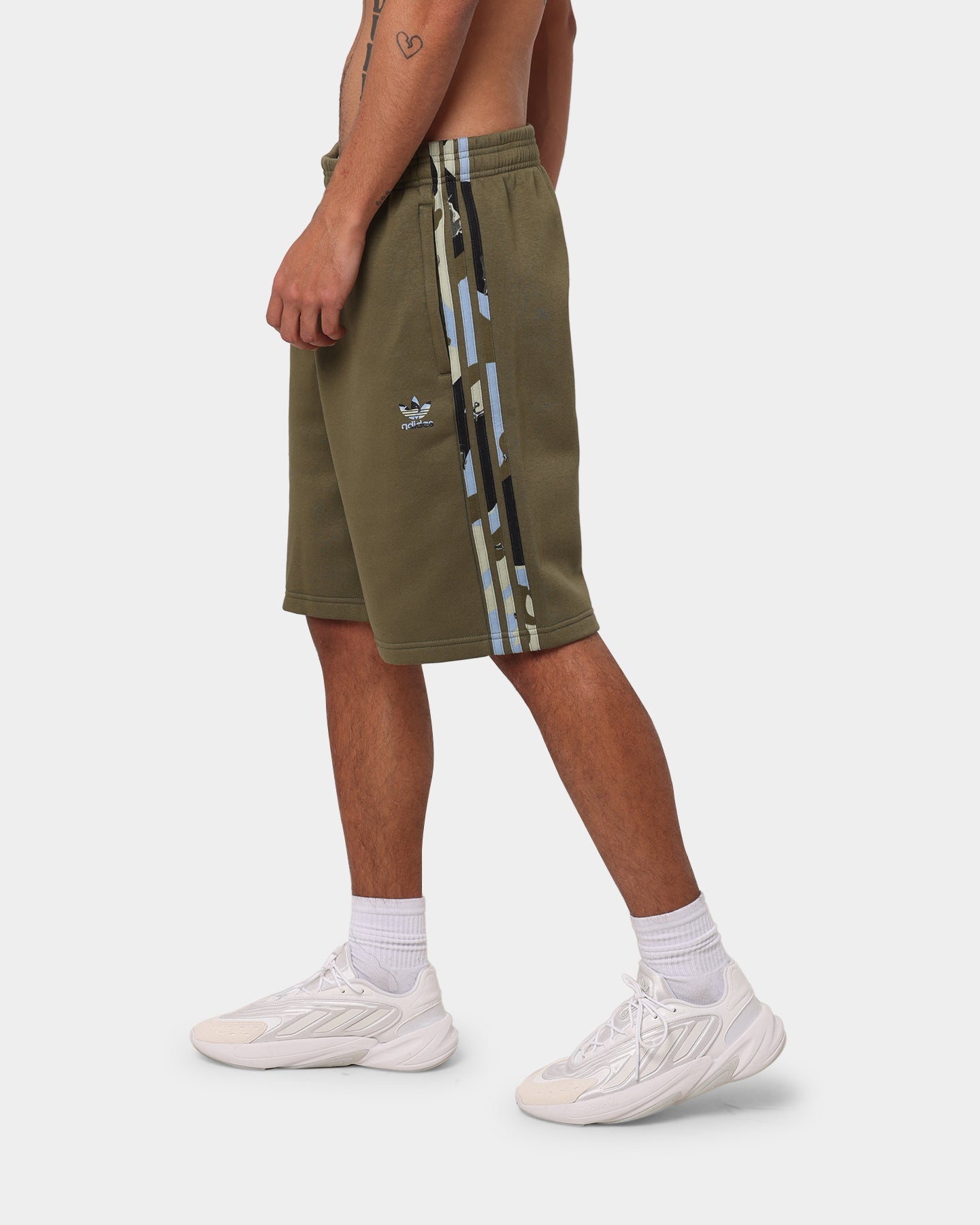 Adidas Camo Focoli Shorts for Men - Comfortable Athletic Running Shorts with Pockets - Perfect for Gym, Jogging & Casual Wear (Ochre)