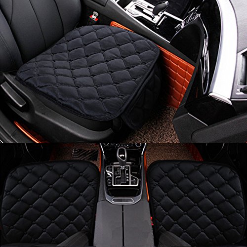 HCMAX Soft Car Seat Cover Cushion Pad Mat Protector - Universal Fit for Sedan, Hatchback, SUV - 2 Pack Front Seat Covers - Comfort & Protection for Long Drives, Commuting & Road Trips