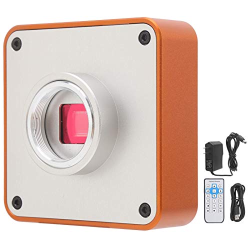 2K 38MP 1080P USB Digital Microscope Camera Lens with High-Definition Imaging for Industrial Inspection, PCB Repair, Jewelry Appraisal & Coin Collecting - AC100-240V (Orange)