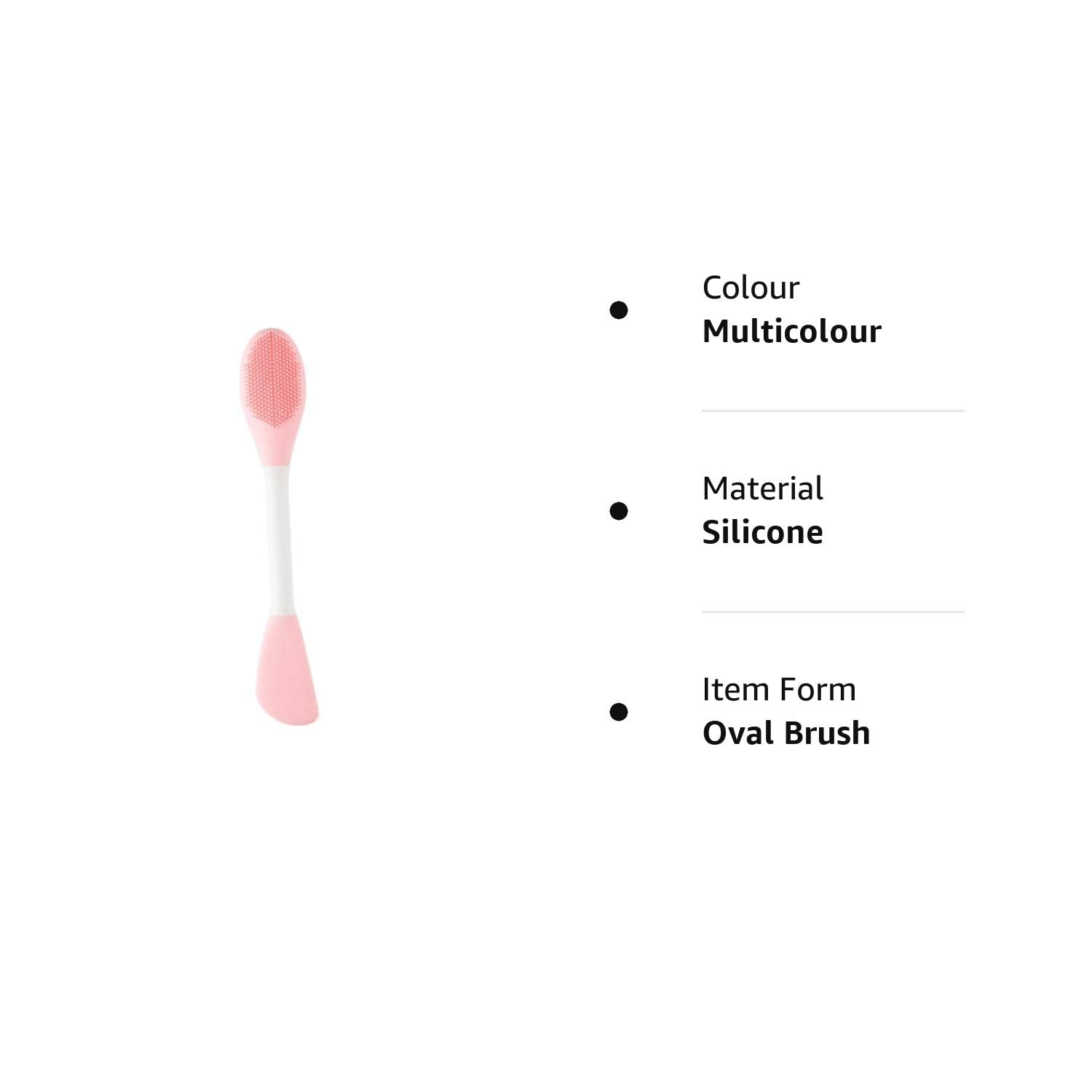**Double-Ended Silicone Face Mask Brush for Mud, Clay & Charcoal Masks - Soft Makeup Applicator for Cream & Lotion - Perfect for Spa, DIY Skincare & At-Home Facials (1-Pack)**