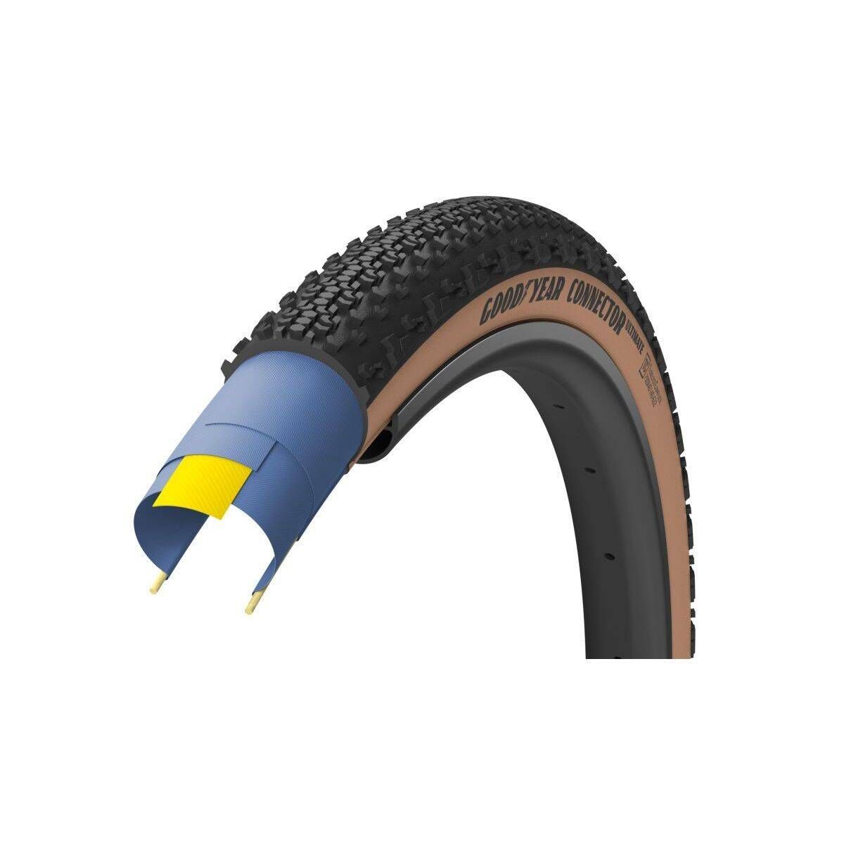 Ultimate Tubeless Complete Bike Tire Connector 700x40 Tan - Perfect for Road Biking, Commuting & Gravel Adventures
