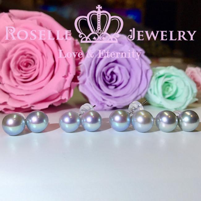 Tsukihana™ Akoya Pearl Stud Earrings 18K White Gold – Classic Elegance for Weddings, Parties & Special Occasions