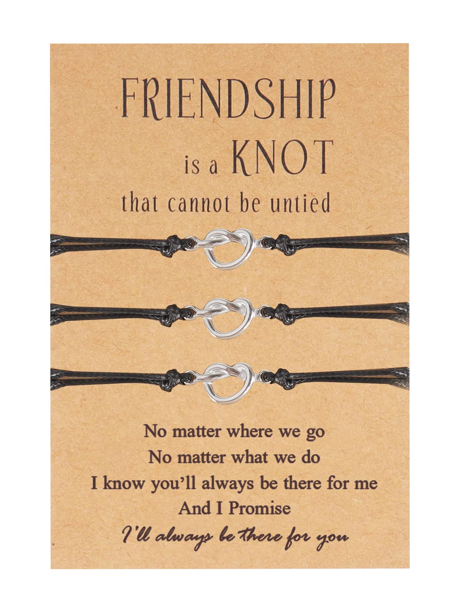 Friendship Bracelets for Women - Infinity Love Knot Best Friend Bracelet Set with Cards, Perfect for 2/3/4/5/6 Friends, Ideal for Birthdays, Anniversaries, and Everyday Gifting