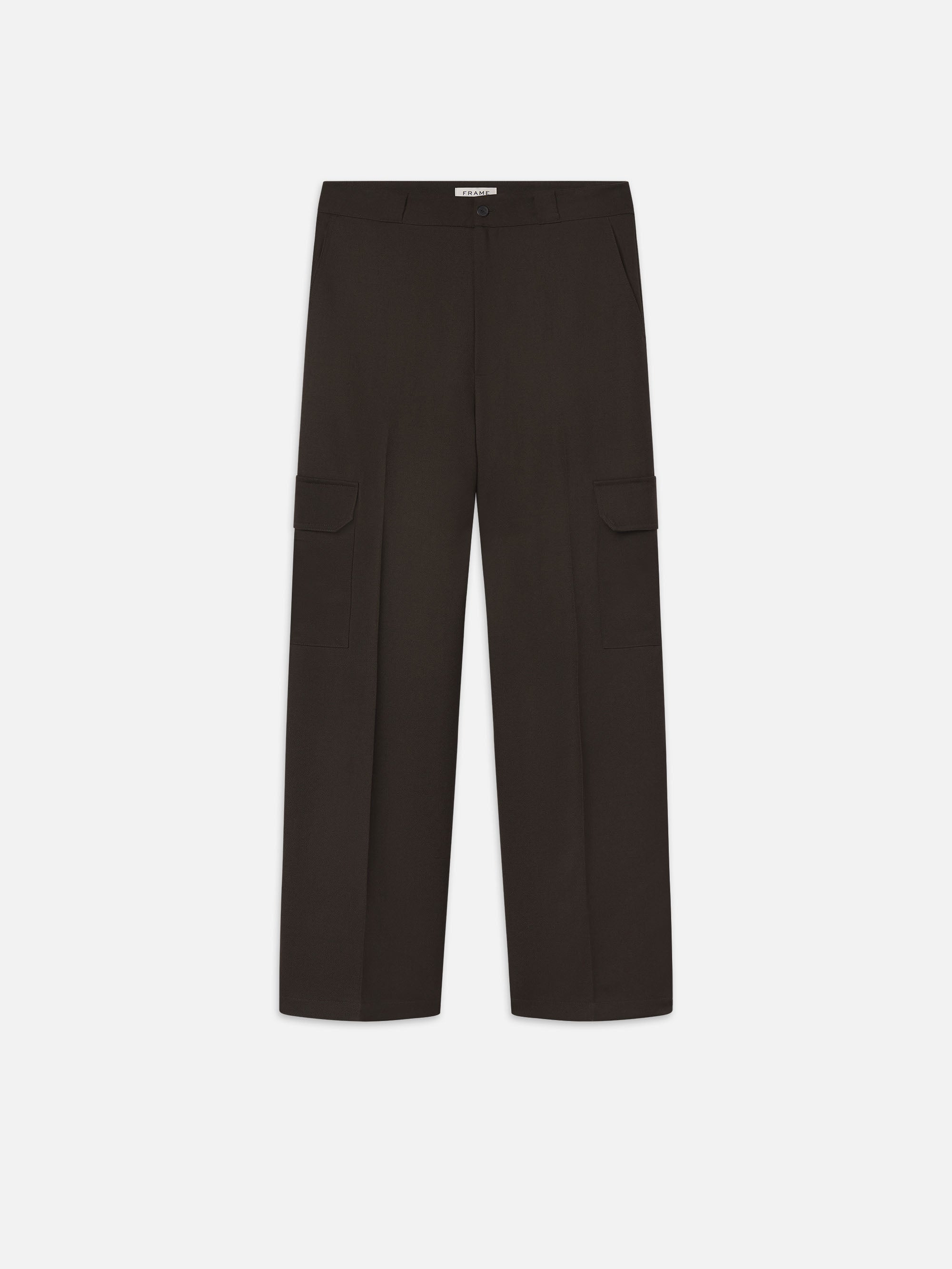Men's Wool Cargo Pants - Dark Taupe Color for Outdoor Hiking & Casual Wear | Durable & Comfortable Trousers