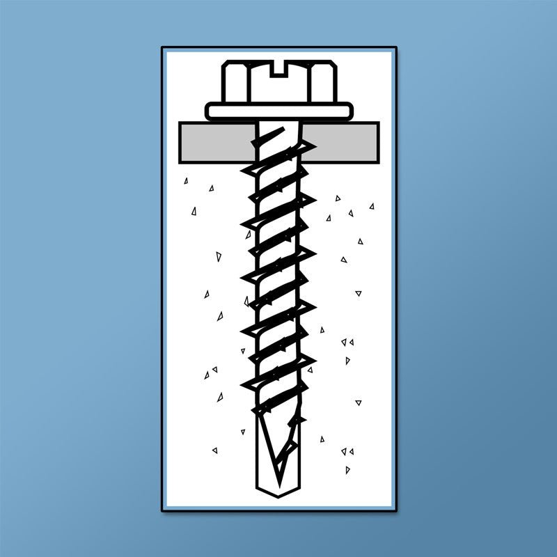 CON Concrete Screws with Hex Washer Head - 5/16 Hex Size, Blue Guard Coating for Superior Corrosion Resistance - Perfect for Concrete, Brick, and Masonry Projects