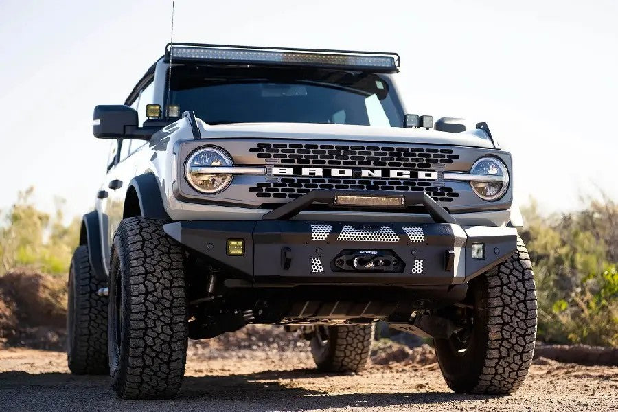 2021-2023 Ford Bronco DV8 MTO Series Winch Front Bumper - Heavy Duty Off-Road Bumper for Adventure & Rock Crawling