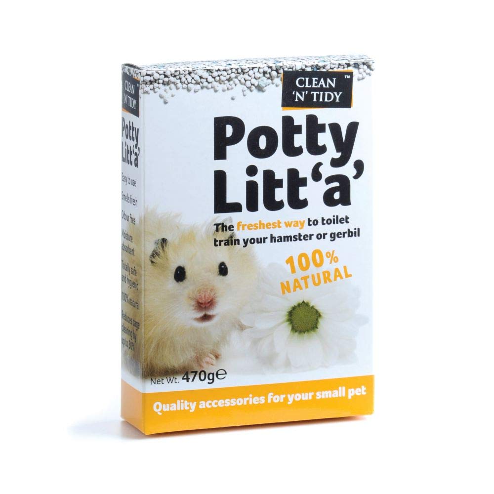 S & G Potty Litt'a' Hamster Litter Pet Cage Toilet 470g - Small Animal Training Toilet for Hamsters, Gerbils & Mice - Perfect for Cage Hygiene & Odor Control