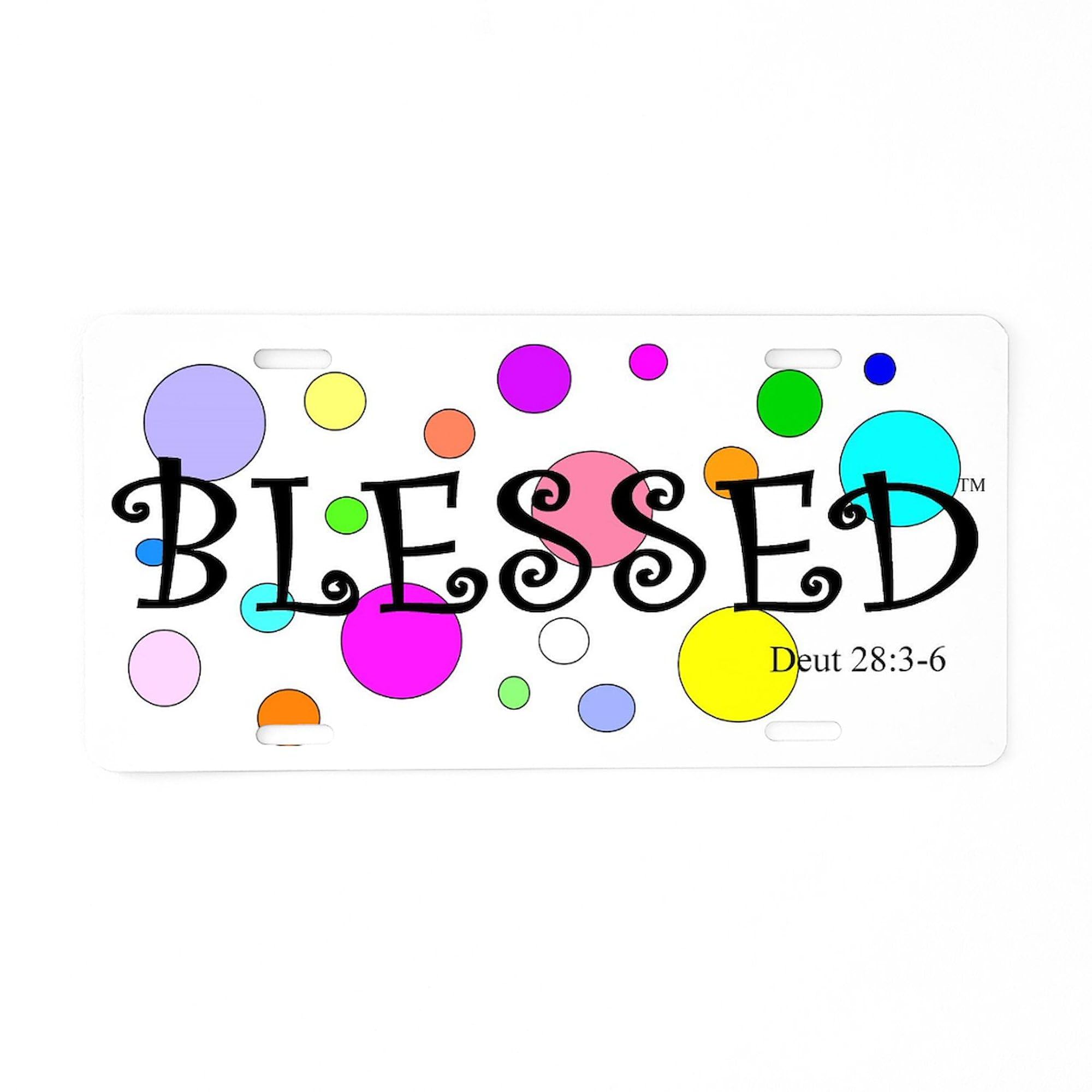 Happy and Blessed Aluminum License Plate - Custom Front Vanity Tag for Cars & Trucks - Perfect for Personalization, Gifts, and Expressing Faith