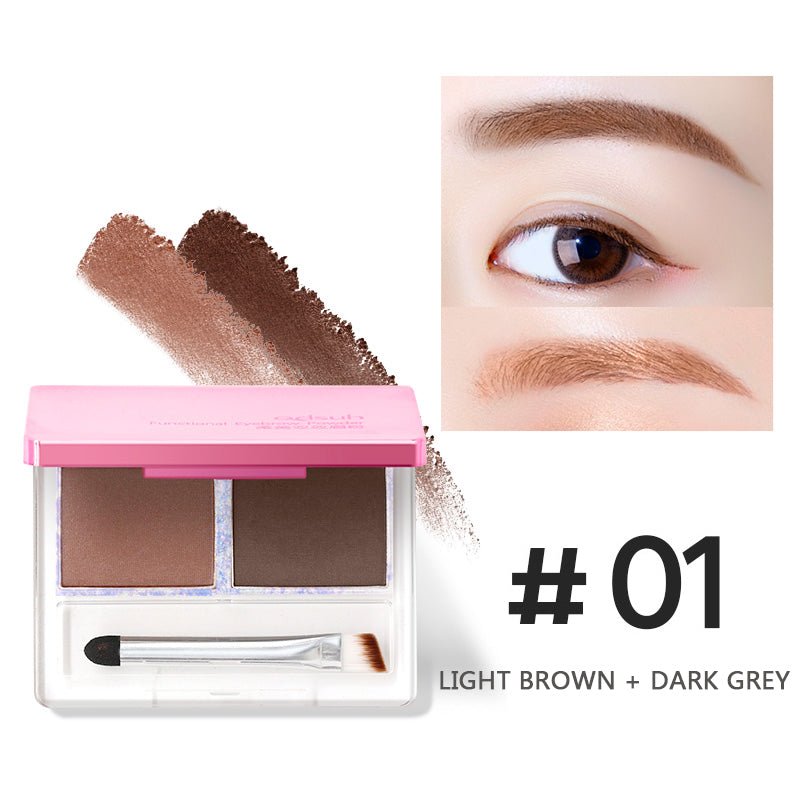 QUTY Soft Double Finish Eyebrow Powder - Natural Long-Lasting Matte & Shimmer Eyeshadow for Perfect Brows - Ideal for Daily Makeup, Professional Salon Use & Special Occasions
