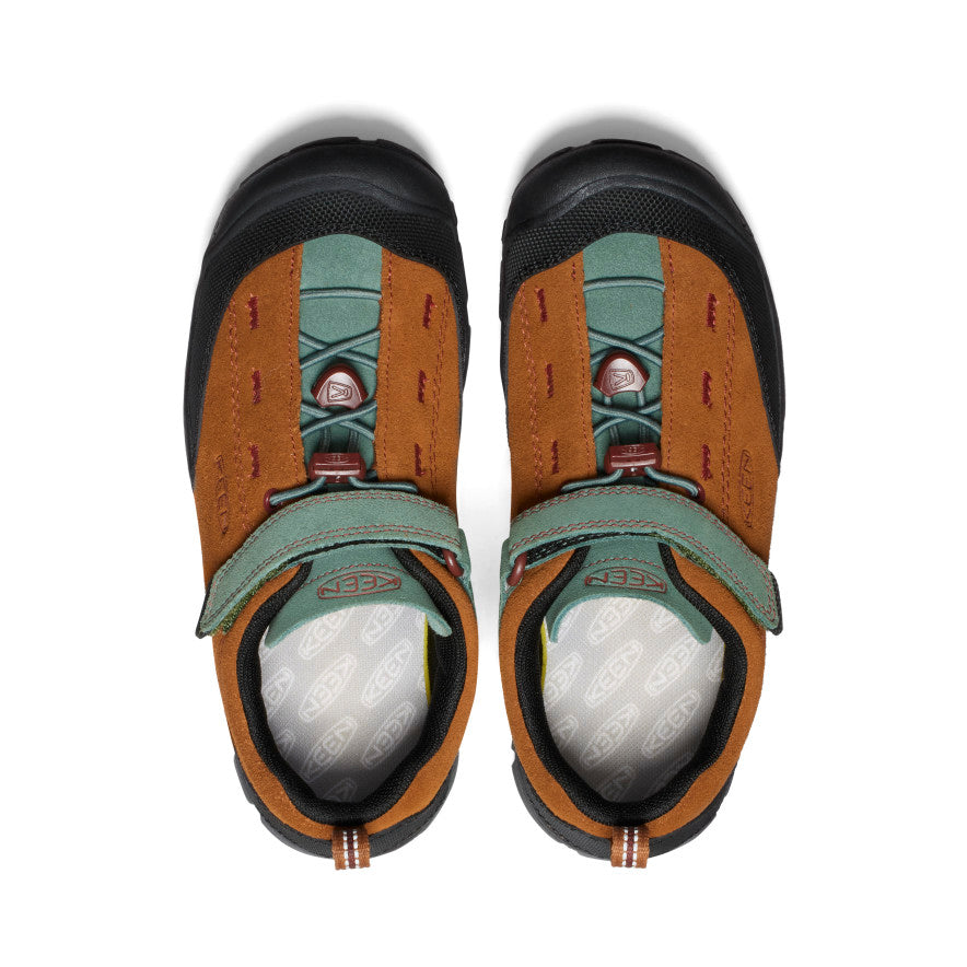 KEEN Jasper II Big Kids' Hiking Shoes - Maple/Dark Forest - Durable & Comfortable for Outdoor Adventures