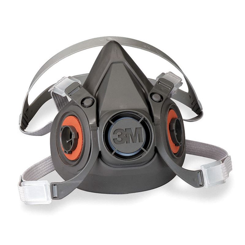3M 6200 Half Facepiece Respirator with Reusable Filters - NIOSH Approved for Painting, Woodworking & Construction Safety (Pack of 1) - Ideal for DIY Projects, Home Renovation & Industrial Work
