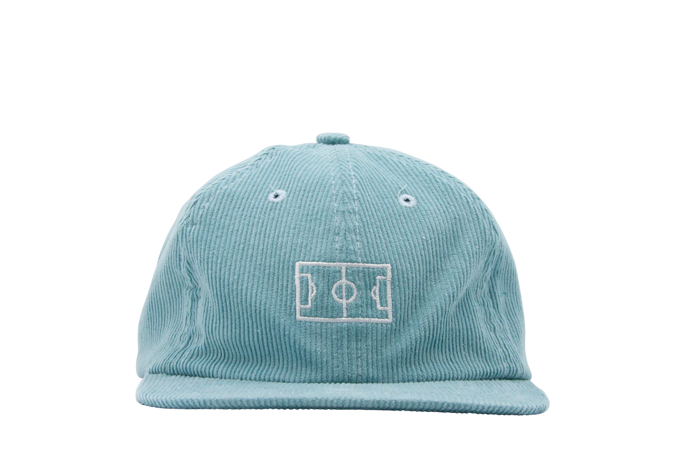 Goiaba E.C. 6-Panel Corduroy Hat for Men & Women - Vintage Sky Blue Cotton Cap for Outdoor, Casual, and Streetwear Fashion