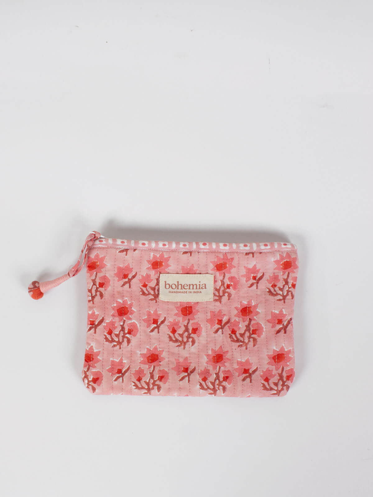 Vintage Pink Posie Zip Pouch - Cute Floral Cosmetic Bag for Makeup, Travel & Daily Essentials | Perfect for Women's Toiletries, School Supplies & Gift Giving
