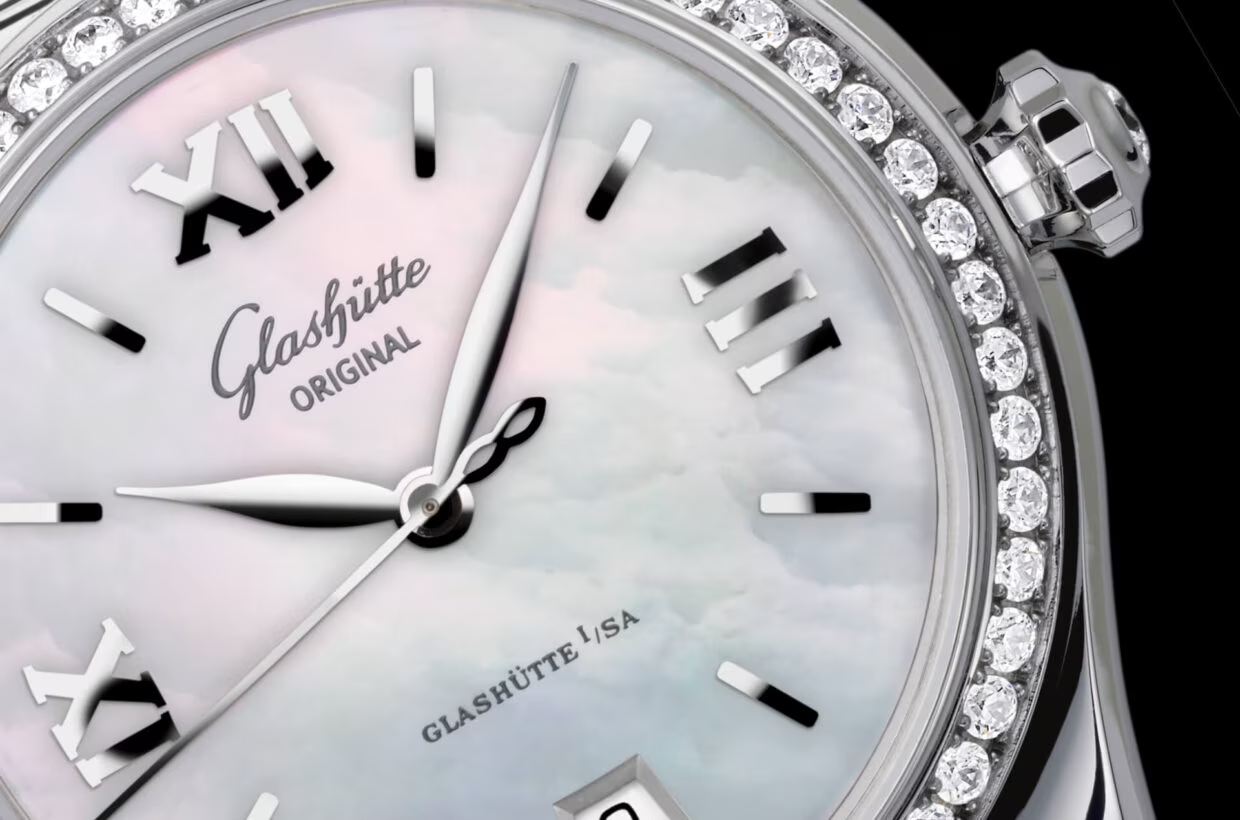 Glashutte Original Serenade Ladies Watch - Stainless Steel & Diamond Accent Women's Luxury Timepiece for Elegant Evening Events & Formal Occasions