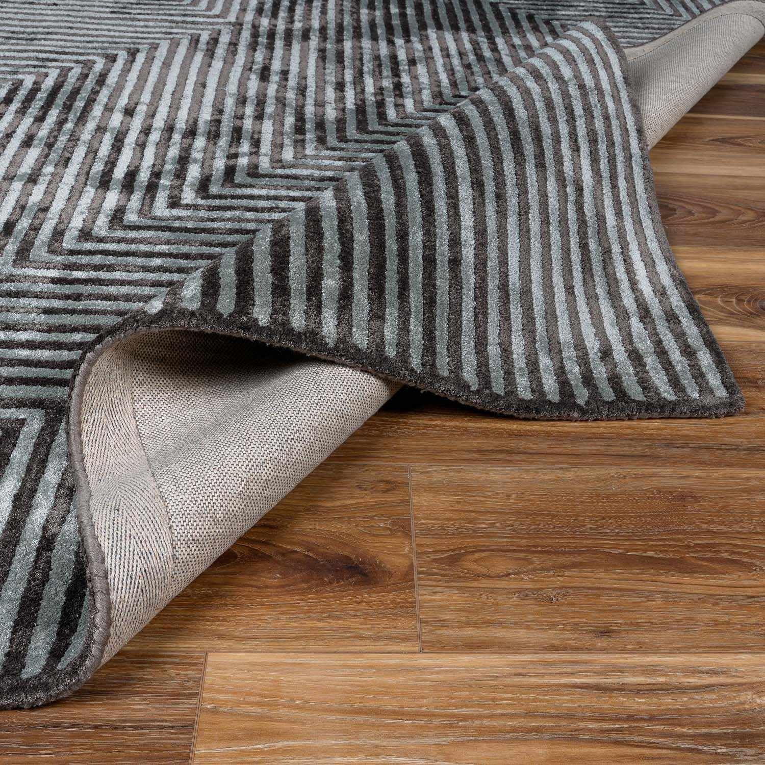 Hauteloom Allston Modern Area Rug 3' x 5' - Soft Gray & Blue Living Room Rug - Non-Slip Bedroom Carpet for Home Decor - Perfect for Cozy Spaces & Family Gatherings