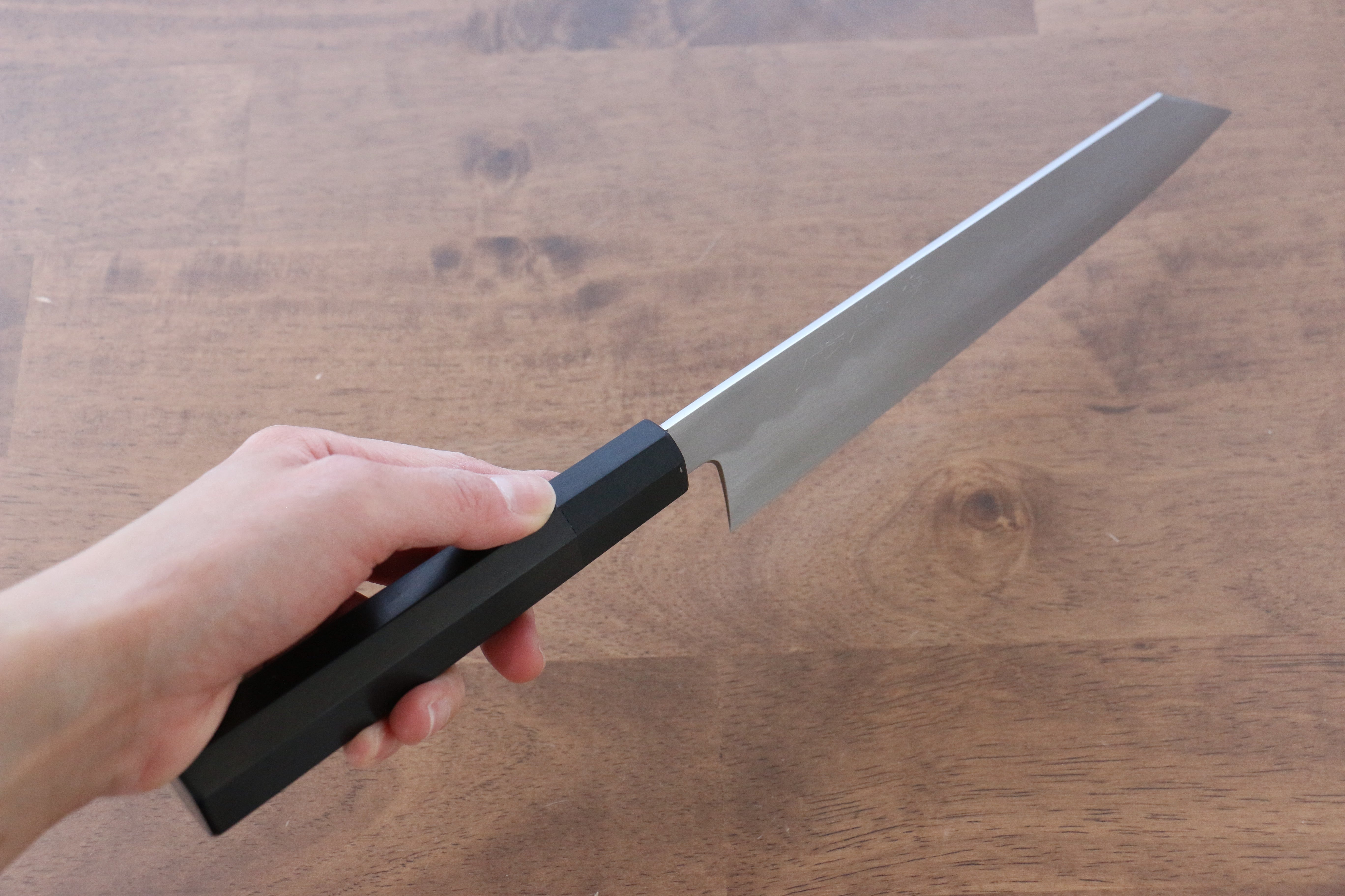 Premium Jikko Honyaki White Steel No.3 Kiritsuke Gyuto Knife 210mm - Japanese Chef Knife with Ebony Wood Handle - Perfect for Sushi, Sashimi & Precision Cutting