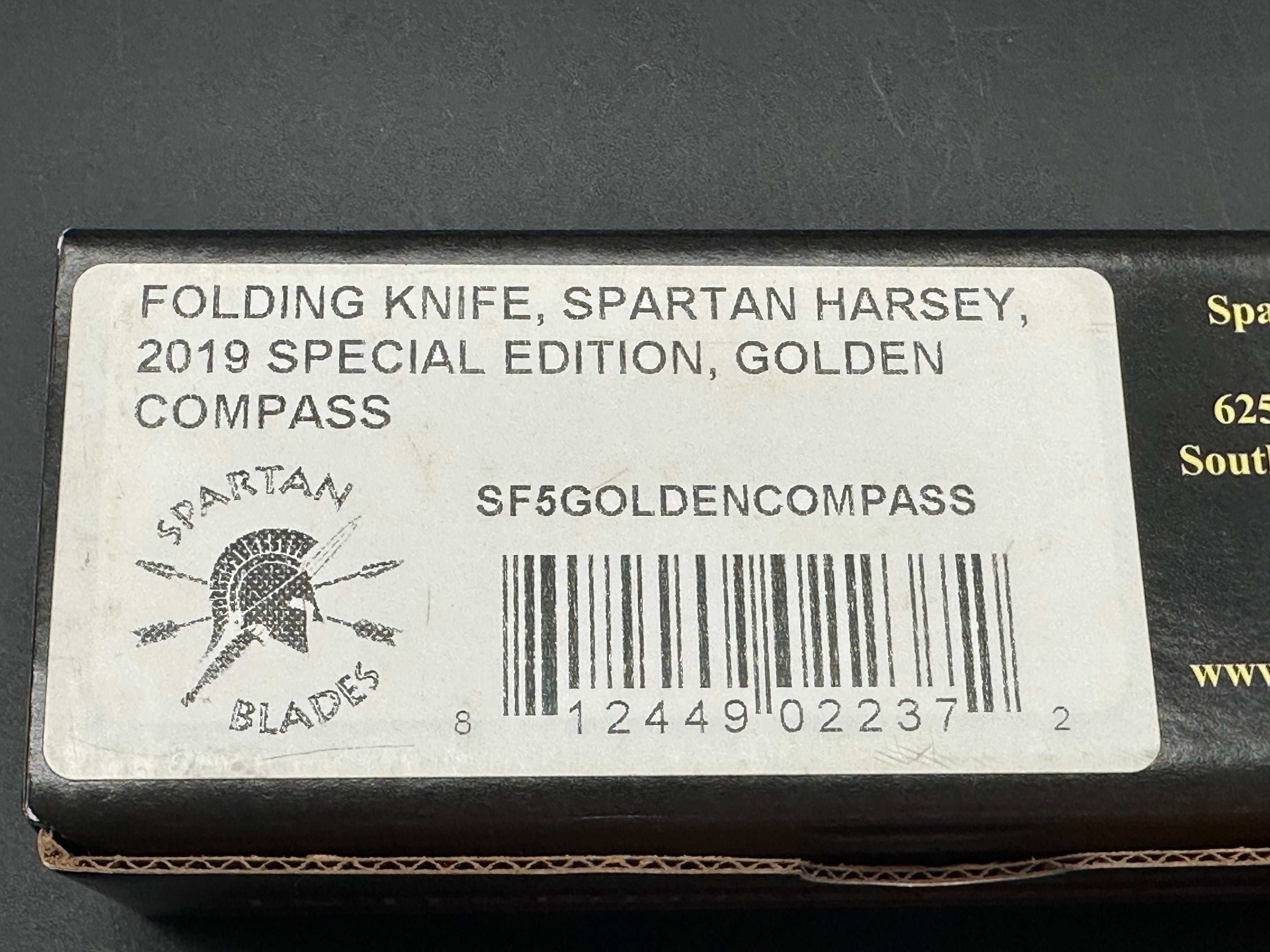 Spartan Harsey Golden Compass 2019 Special Edition Knife - Limited Edition Tactical Folding Pocket Knife for Outdoor, Camping, Survival & EDC Use