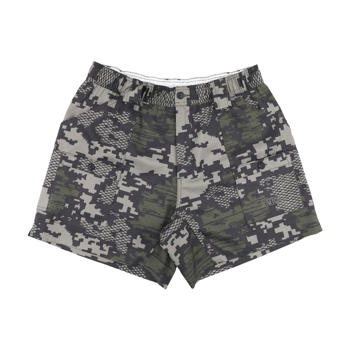 AFTCO TOFS Camo Fishing Shorts - Quick-Dry, Lightweight & Durable for Outdoor Adventures, Hiking, and Water Sports