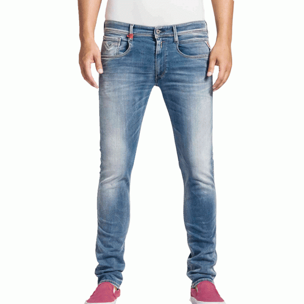Replay Anbass Hyperflex Stretch Jeans for Men - Comfortable Slim Fit Denim Pants for Casual Wear & Everyday Outfits