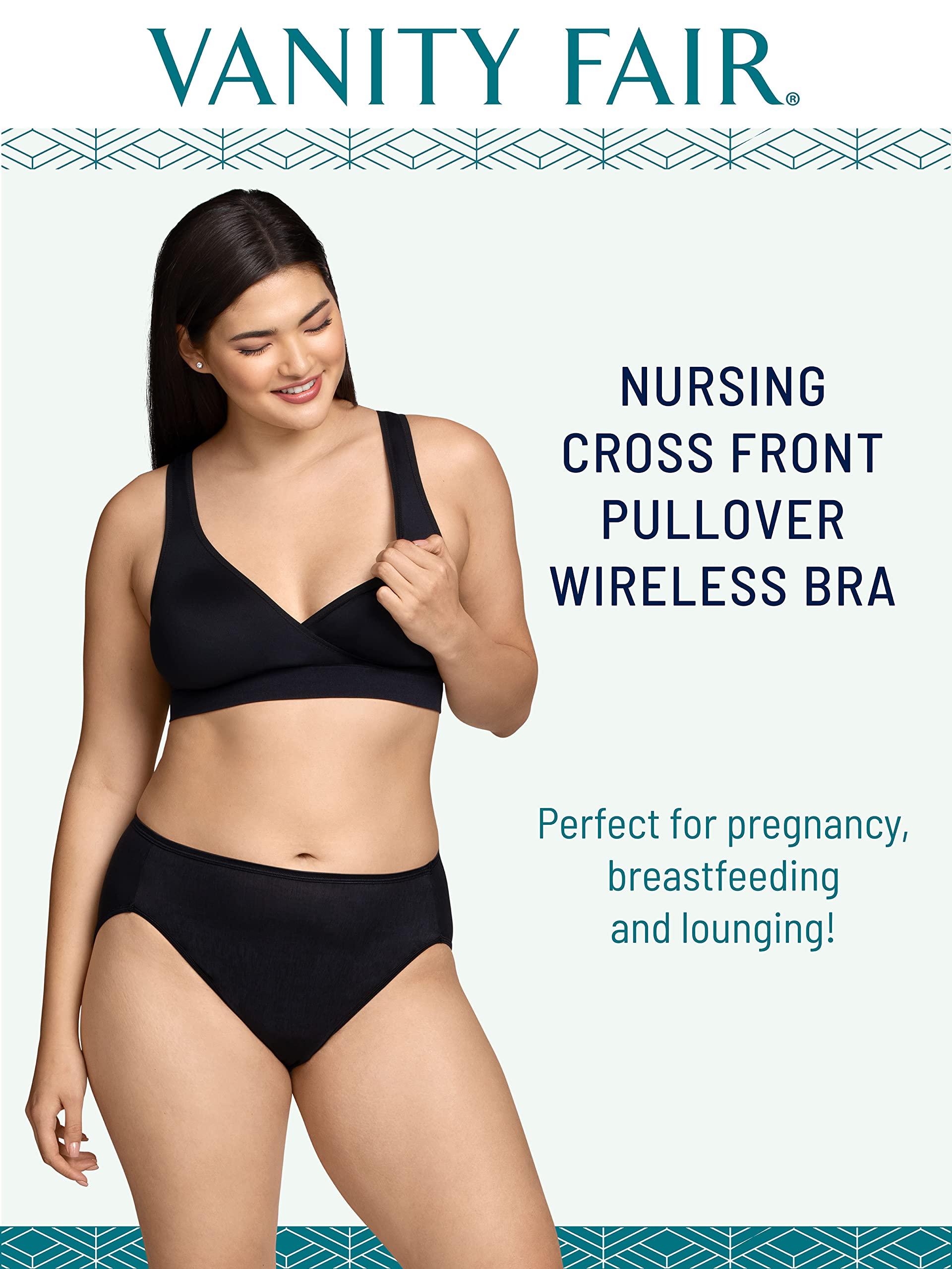 Vanity Fair Women's Maternity Nursing Bras - Wireless Pullover Sleep Bra for Breastfeeding & Comfort | Multipack Options | Perfect for Pregnancy, Nursing & Lounging at Home