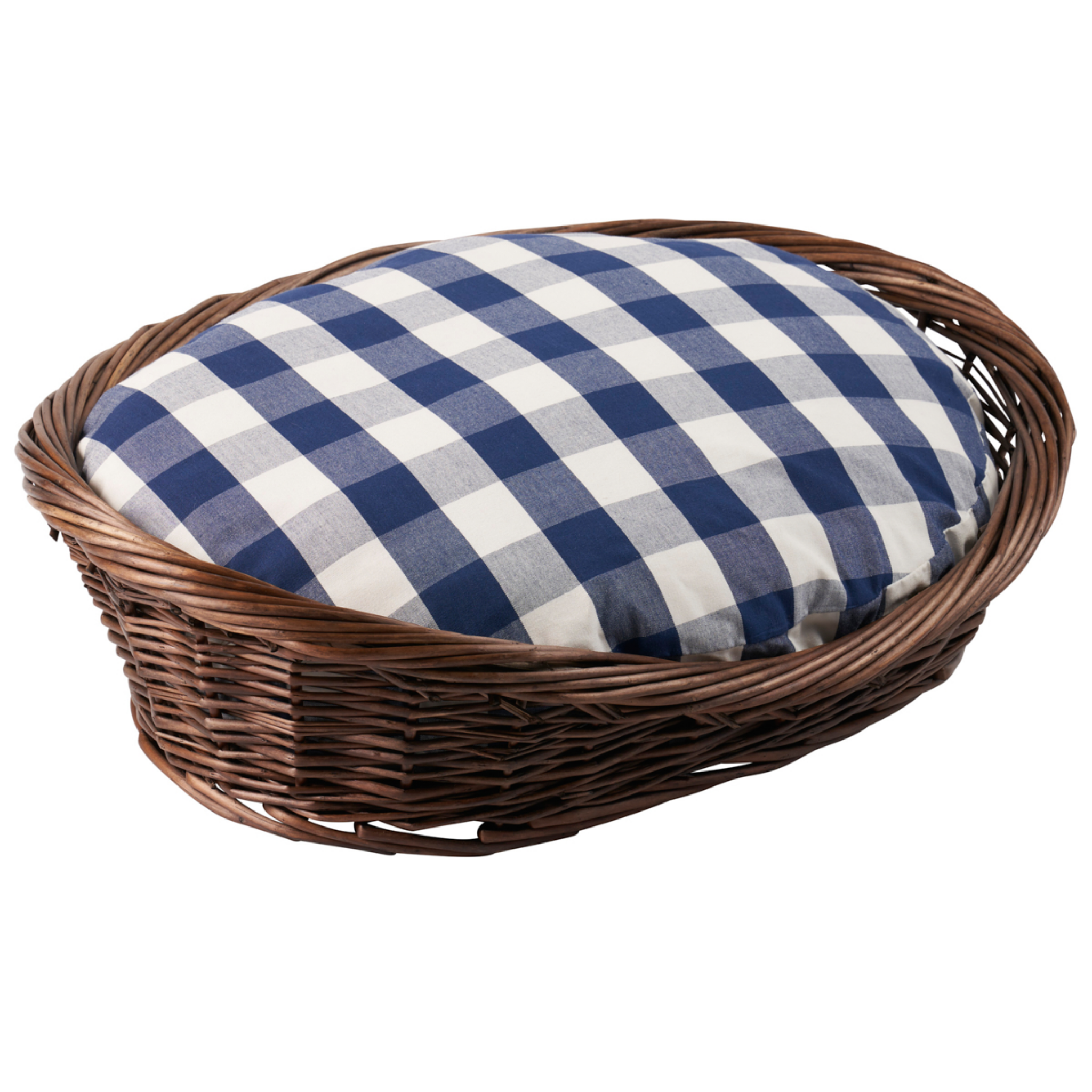 Premium Camden Cotton Check Dog Bed - Soft & Comfortable Pet Bed for Small to Medium Dogs - Perfect for Crates, Living Rooms & Bedrooms