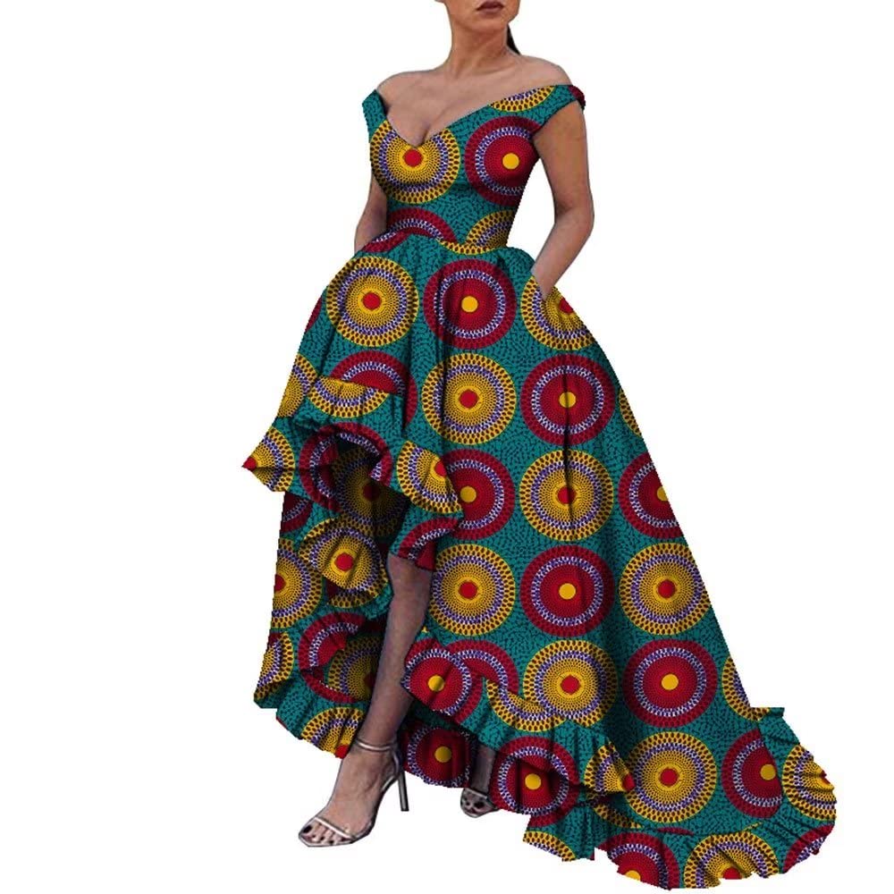 African Print Dashiki Dresses for Women - Plus Size Party Robe Dinner Dress - Elegant Cultural Attire for Weddings, Festivals & Special Occasions