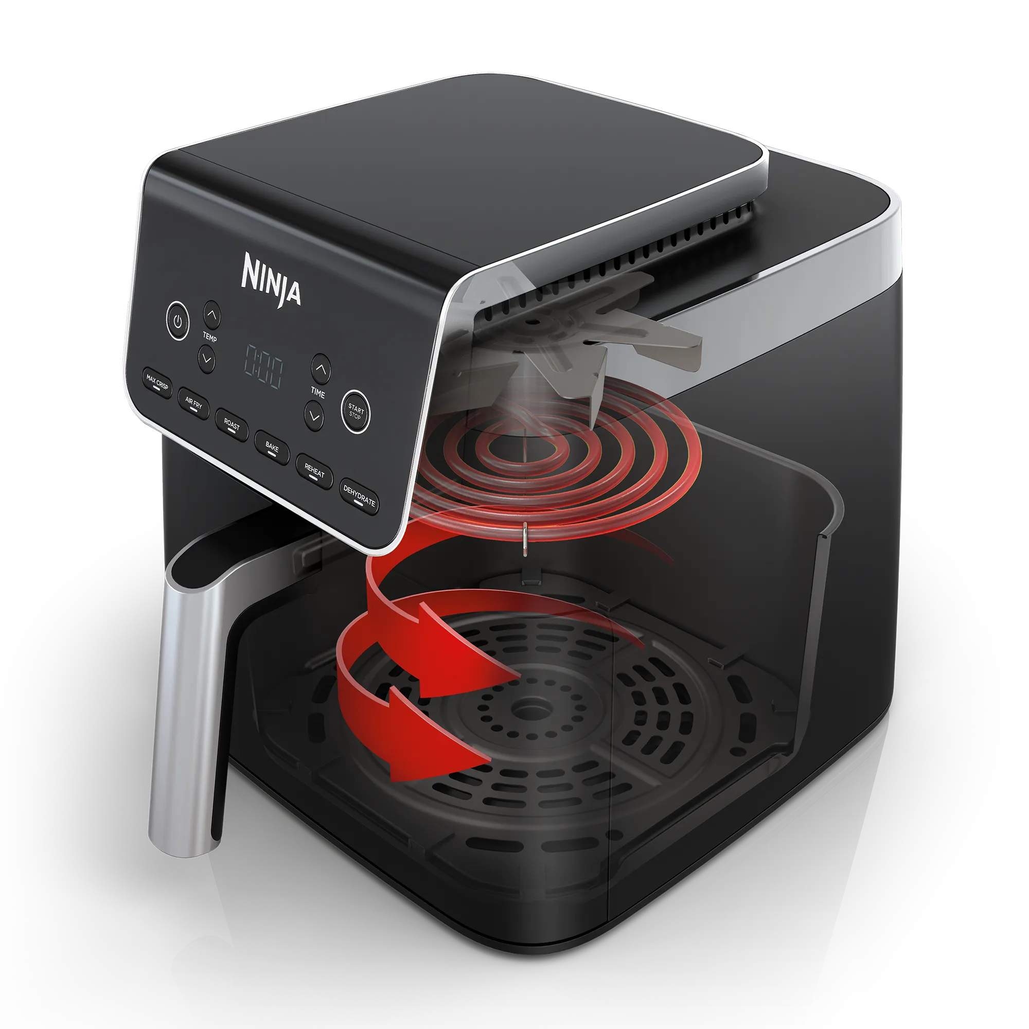 Ninja Air Fryer Pro XL 6.2L - Large Capacity Digital Air Fryer for Healthy Cooking | Perfect for Frying, Baking, Roasting & Reheating | Ideal for Family Meals & Party Snacks