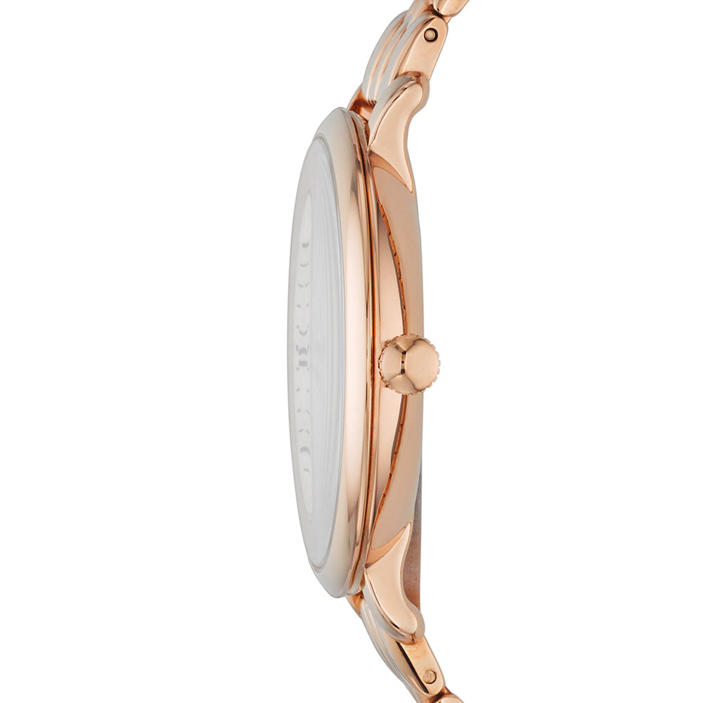 Fossil ES5252SET Jacqueline Rose Tone Watch with Necklace and Earrings Set - Elegant Women's Jewelry for Everyday Wear & Special Occasions