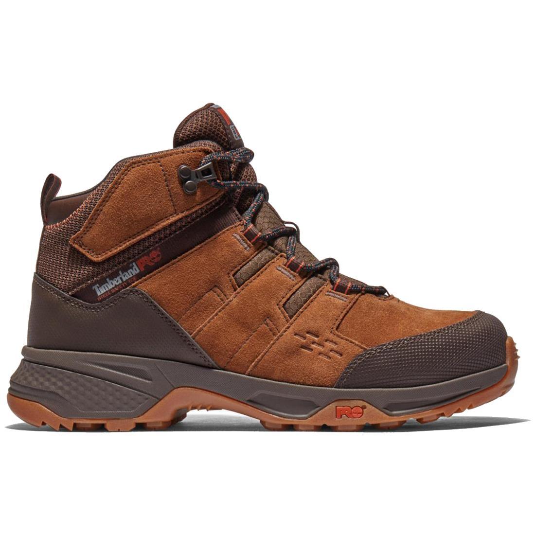 Switchback LT 6 Inch Steel Toe Work Boots for Men - Brown Safety Shoes for Construction, Warehouse & Outdoor Work - OSHA Compliant Work Boots