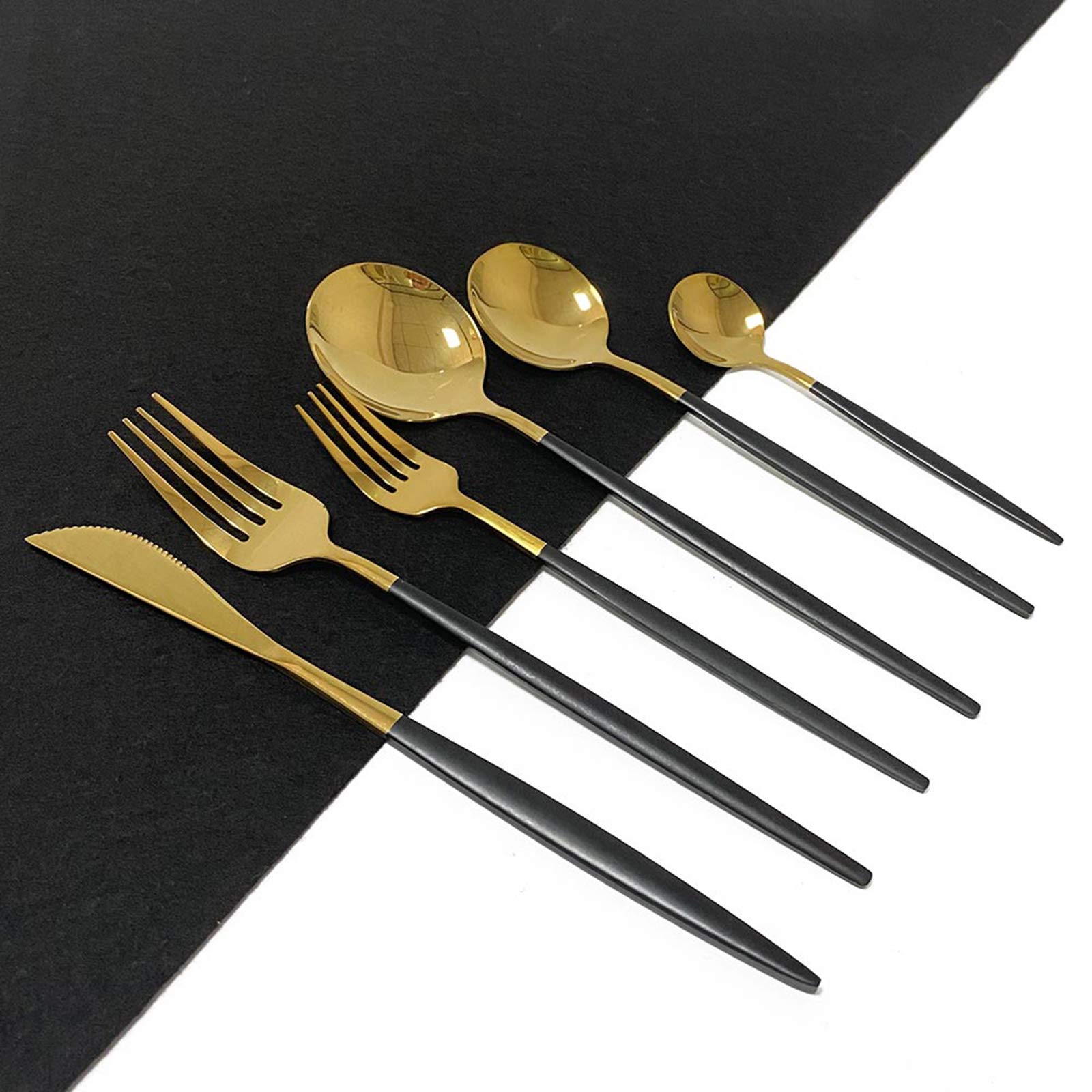30-Piece Pink Gold Silverware Set - Flatware Service for 6 - Elegant Dinnerware Cutlery Set with Spoons, Knives & Forks - Perfect for Family Gatherings, Dinner Parties & Daily Dining Use