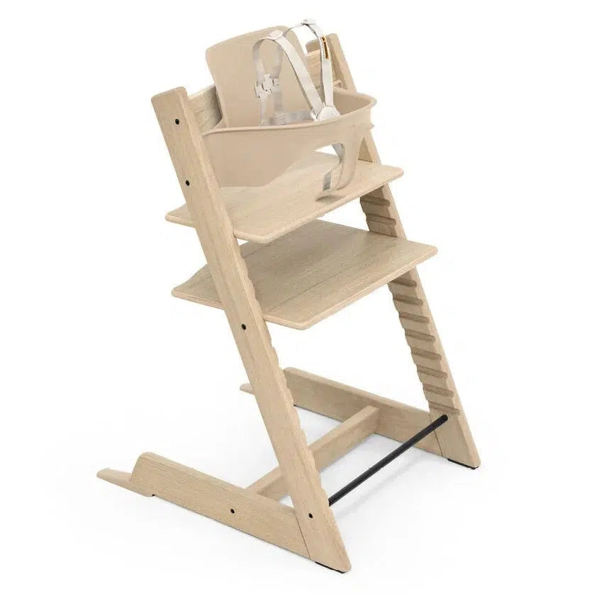 Stokke Tripp Trapp High Chair - Adjustable Wooden Baby Chair with Safety Harness, Natural Oak Finish | Perfect for Feeding, Learning & Family Dining