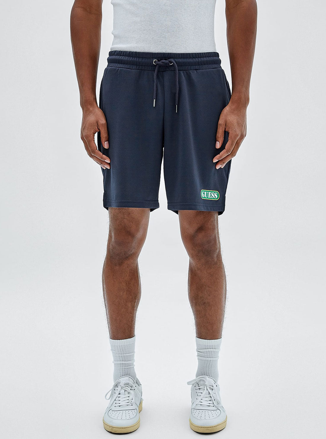 Guess Originals Blue Sonic Mesh Shorts for Men - Lightweight & Breathable Athletic Shorts for Running, Gym, and Casual Wear