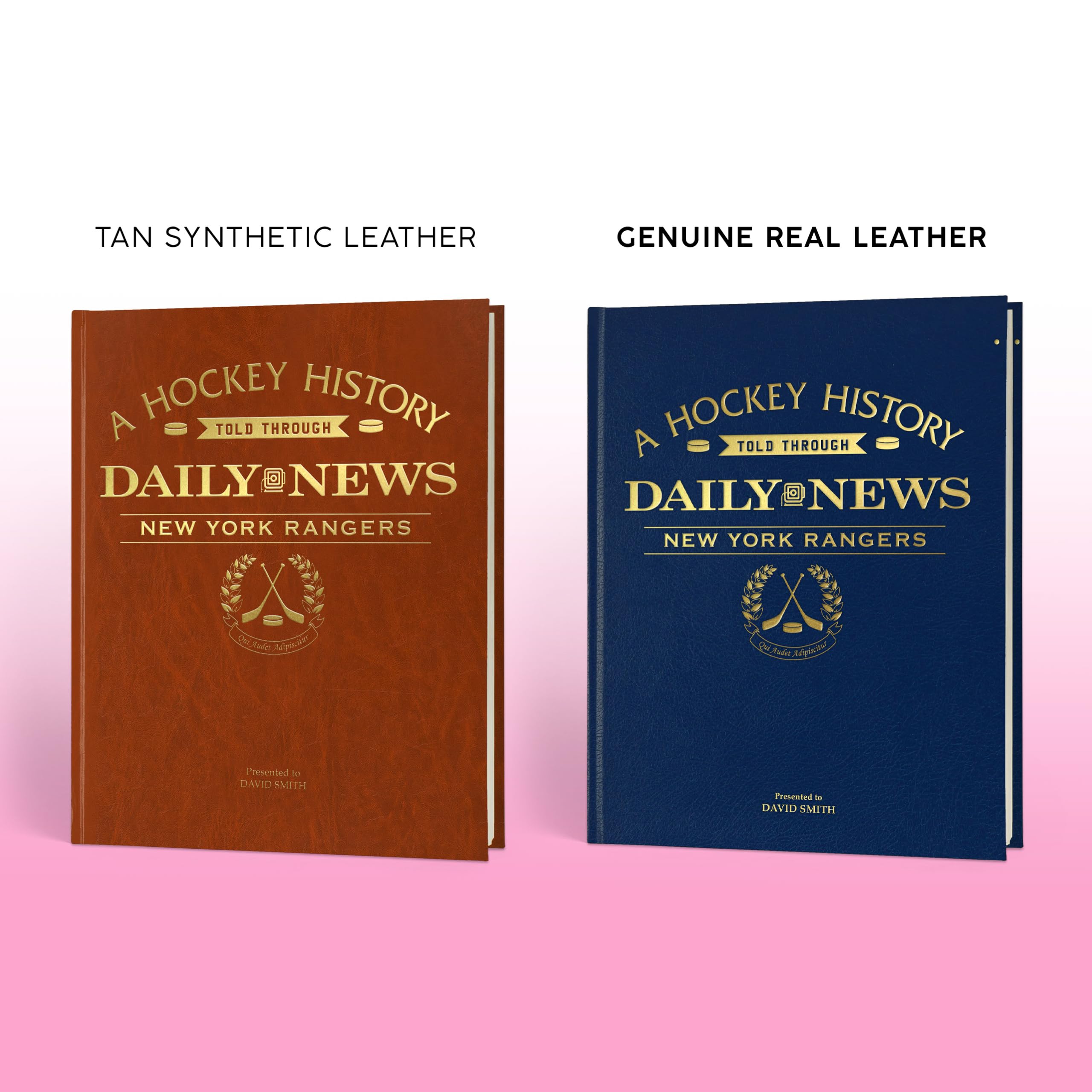 Personalized NHL Ice Hockey History Book - A3 Large Deluxe Hardcover with Gold Embossed Name - Unique Keepsake Gift for Hockey Fans - Perfect for Anniversary, Birthday & Retirement Presents
