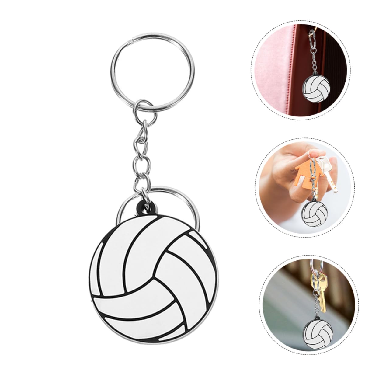 16pcs Volleyball Keychain Set - Small PVC Key Rings for Backpacks, Gifts & Sports Enthusiasts - Perfect for Volleyball Players, Coaches and Team Spirit Accessories