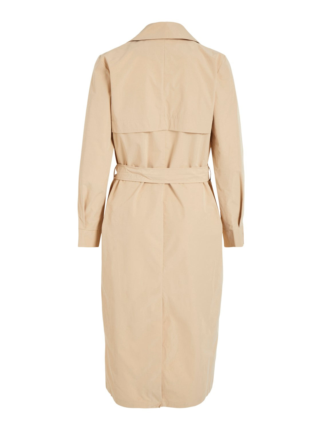 Ersin Women's Long Trench Coat - Classic Waterproof Wool Blend Overcoat with Belt (Sesame Color) for Office Work, Fall Fashion & Rainy Day Outerwear