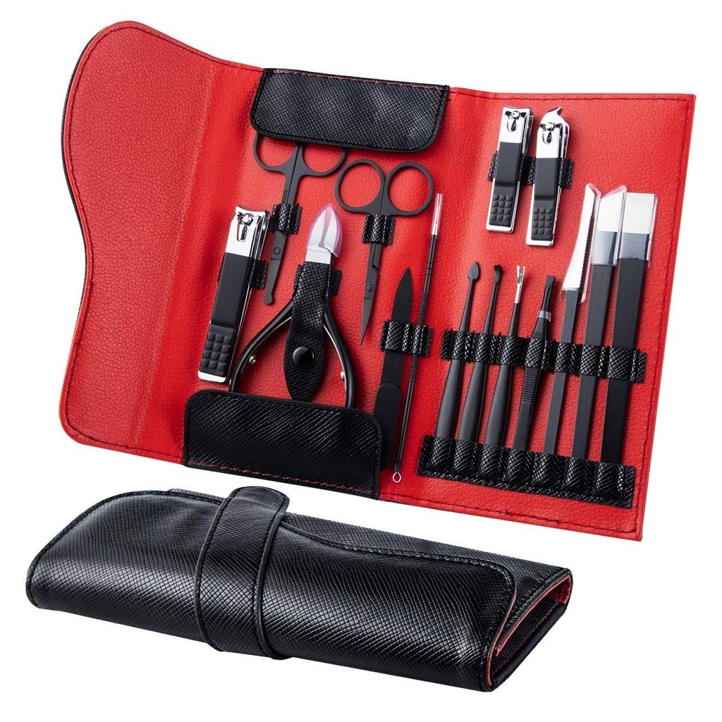 Professional Stainless Steel Manicure & Pedicure Kit - Nail Clippers, Trimmers & Grooming Tools Set for Men & Women - Perfect for Home, Travel & Salon Nail Care