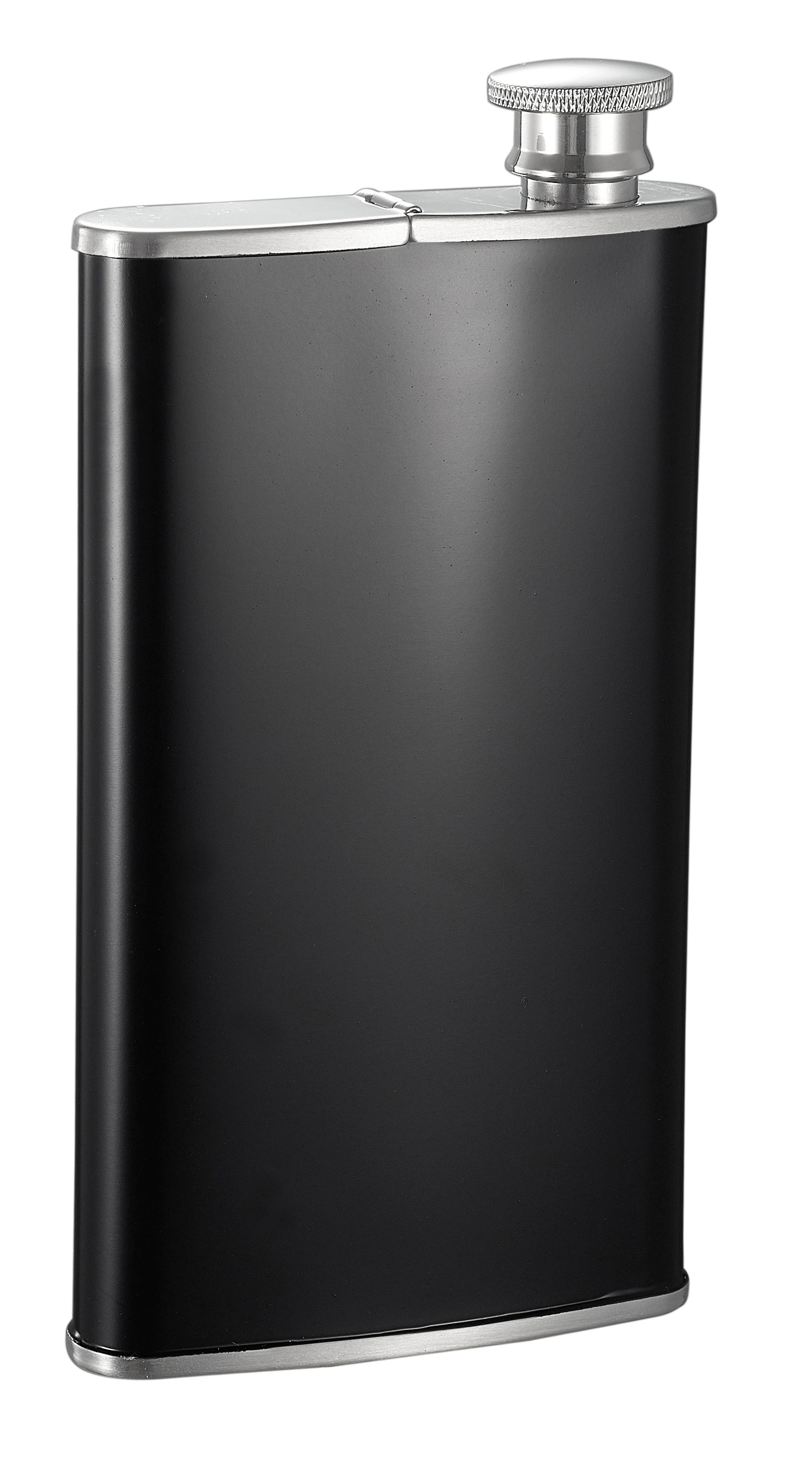 Visol Edian 4 oz Stainless Steel Flask with Cigar Case - Black Matte Finish - Perfect for Outdoor Adventures, Camping, and Gifts for Men