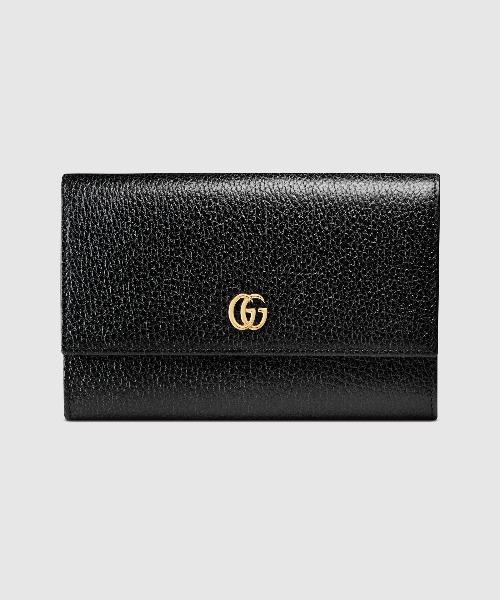 Gucci GG Leather Continental Wallet for Men - Black Luxury Designer Wallet for Everyday Use & Travel