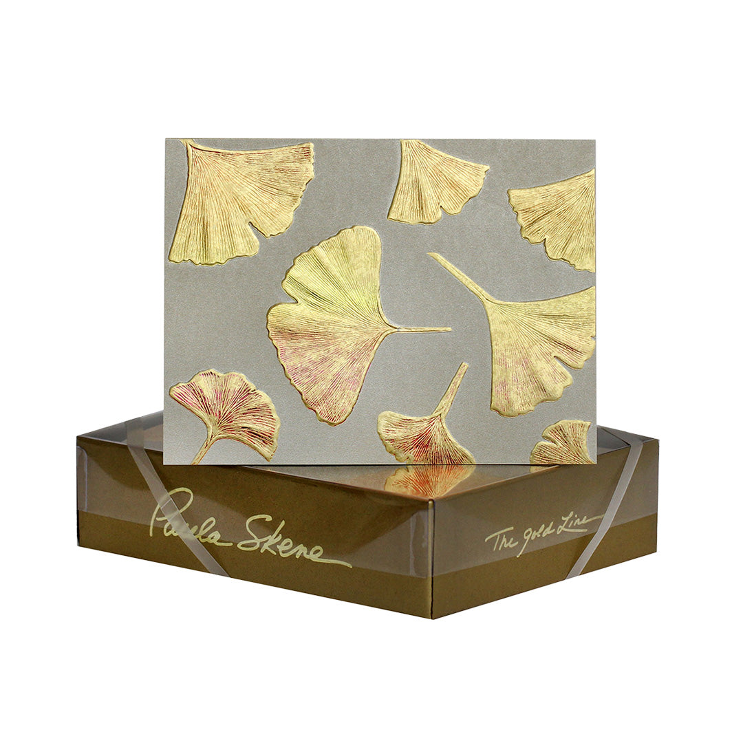 Premium Ginkgo Leaf Note Cards Set of 6 - Elegant Blank Greeting Cards for Thank You Notes, Wedding Invitations & Special Occasions - Perfect for Handwritten Letters, Gift Tags & Scrapbooking