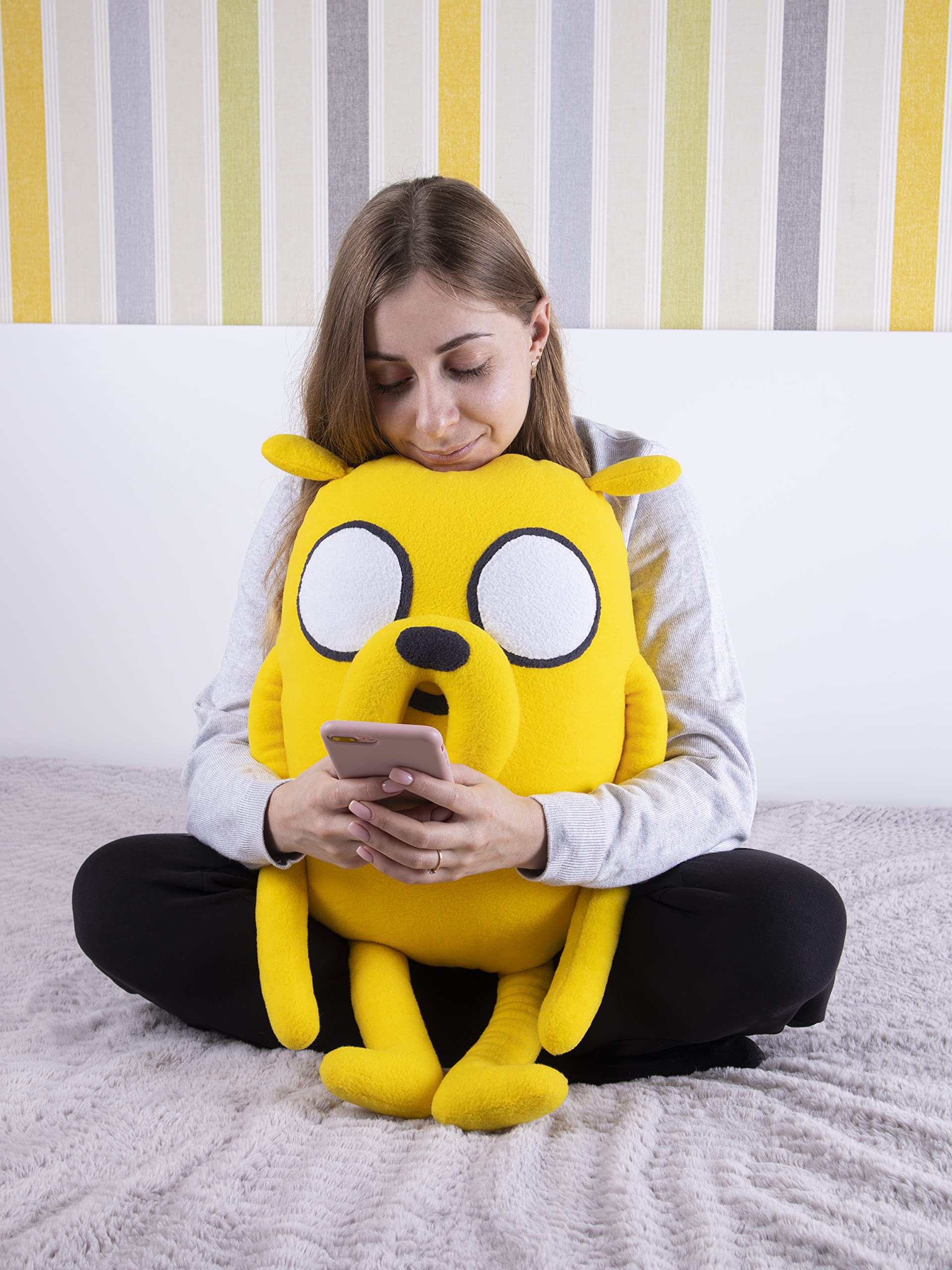 Adventure Time Jake The Dog 22-inch Handmade Plush Toy - Perfect for Collectors, Gifts, and Kids' Room Decor