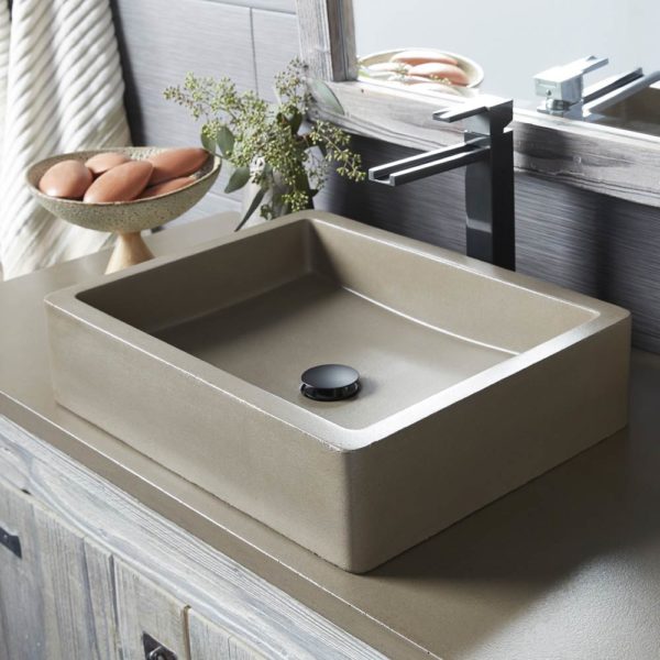 Native Trails NativeStone Nipomo Bathroom Sink - Modern Ceramic Vessel Sink for Vanity, Powder Room & Bathroom Decor - Perfect for Home, Hotel & Spa Renovation