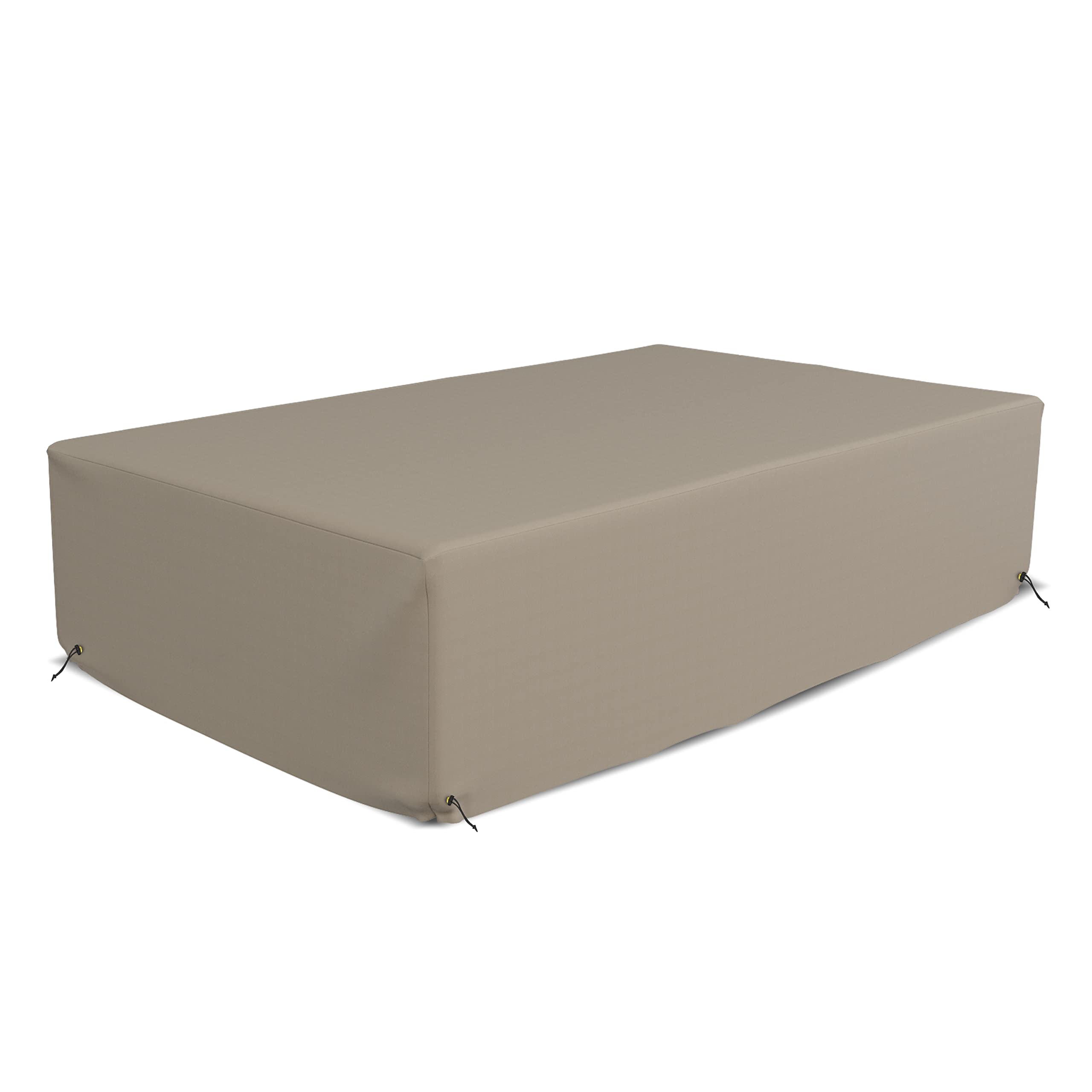Premium 160 GSM PVC Embossed Waterproof Patio Sectional Sofa Set Cover with Drawstring - Snug Fit for Outdoor Furniture (83