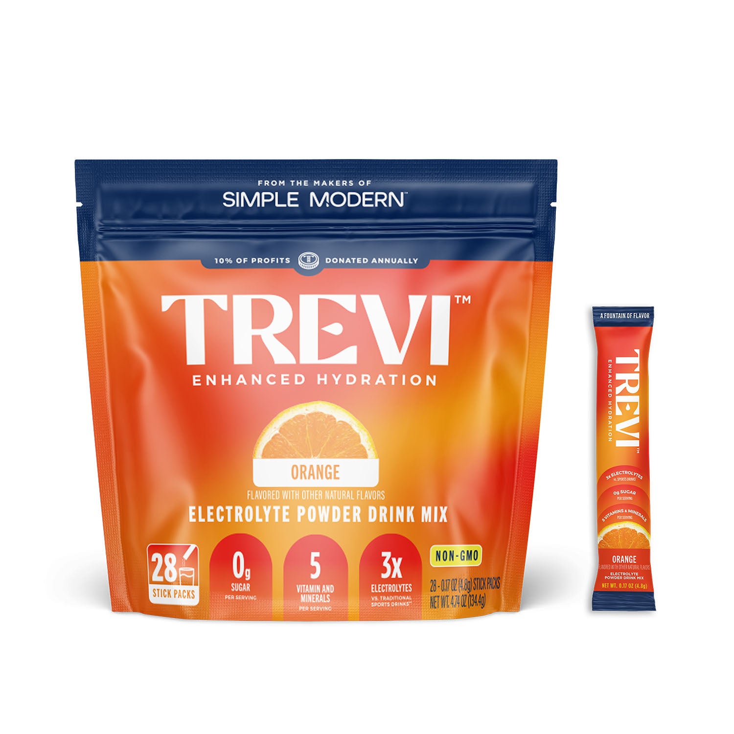 Trevi Electrolyte Powder Mix - Hydration Boost for Athletes & Active Lifestyles - Perfect for Workouts, Travel & Recovery