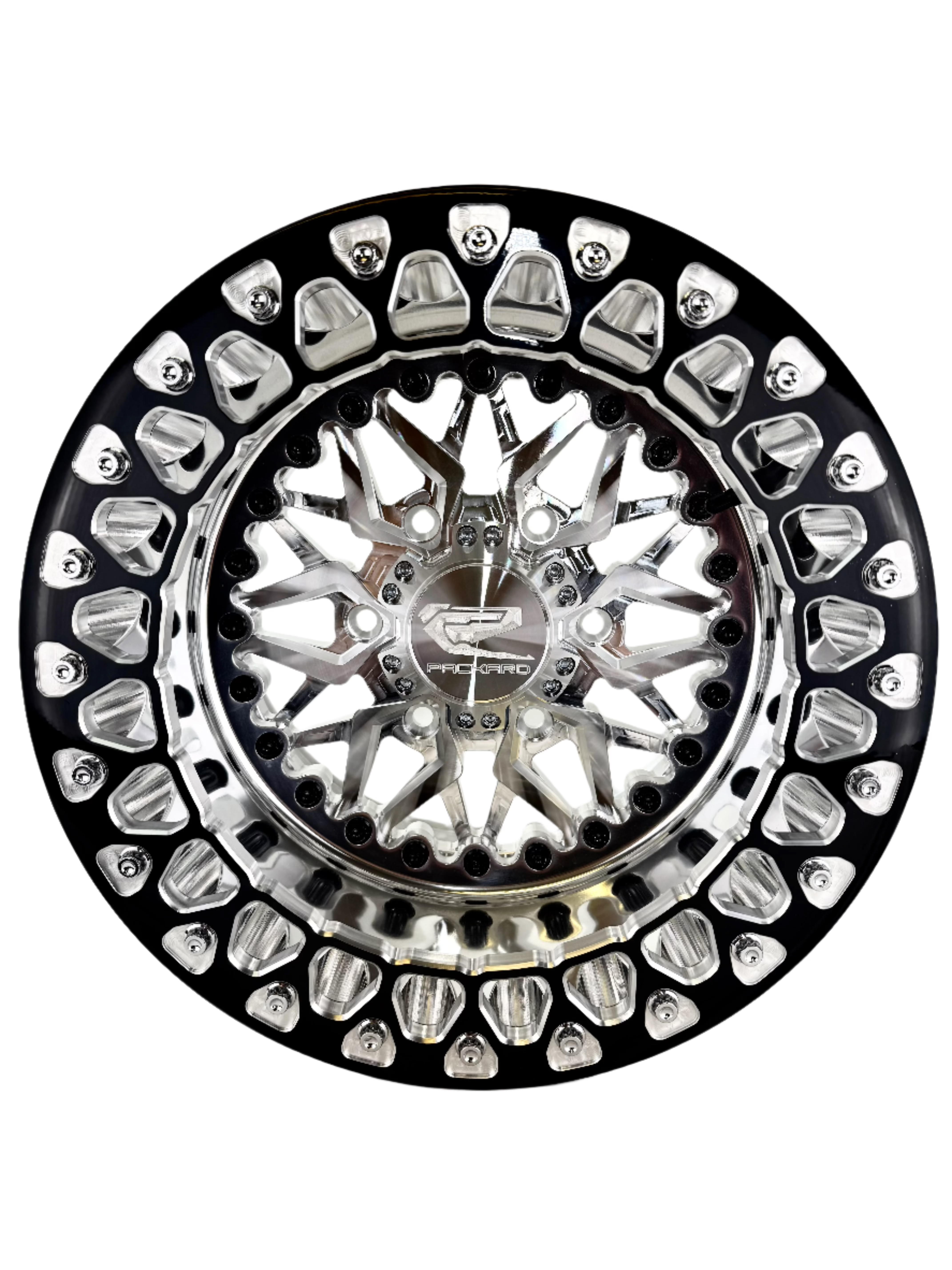Impact FF Forged Polished Beadlock Wheels - Silver Maverick R 6x139.7 Bolt Pattern - Premium Off-Road Rims for Trucks & SUVs | Perfect for Trail Riding, Overlanding & Off-Road Adventures