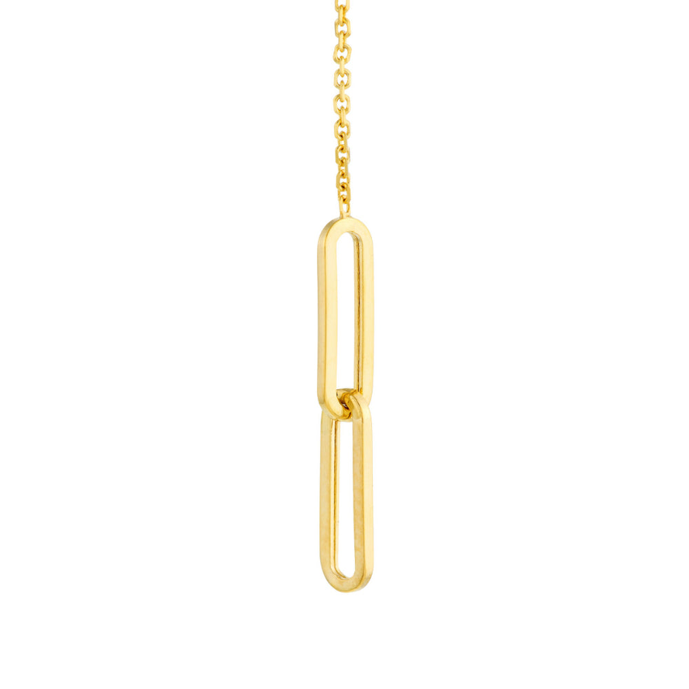 14K Gold Paper Clip Dangle Earrings for Women - Trendy Minimalist Hoop Earrings for Everyday Wear & Special Occasions
