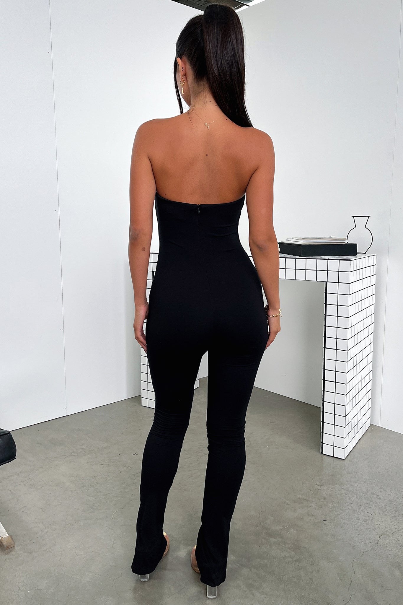 Lotani Women's Black Jumpsuit - Stylish One-Piece Romper for Casual Outings, Parties & Summer Vacations